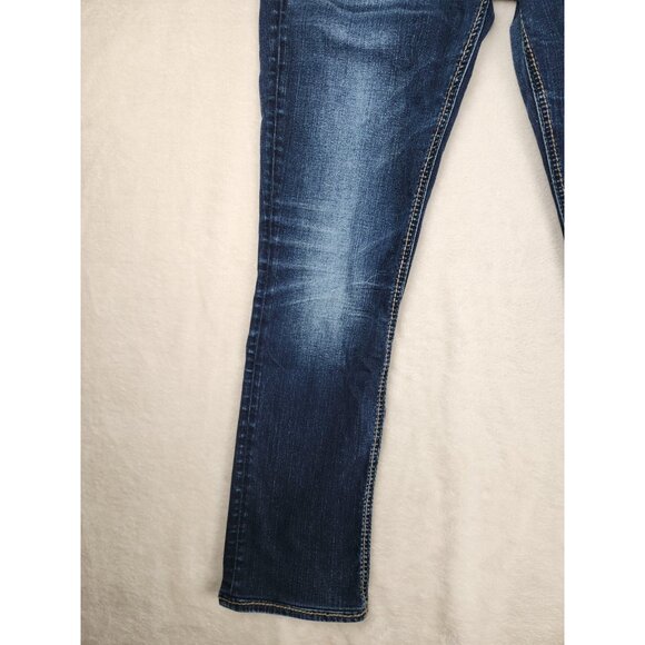 Silver Suki Straight Blue Jeans Womens Western Glove Works Size 29 X 32 - Picture 3 of 15